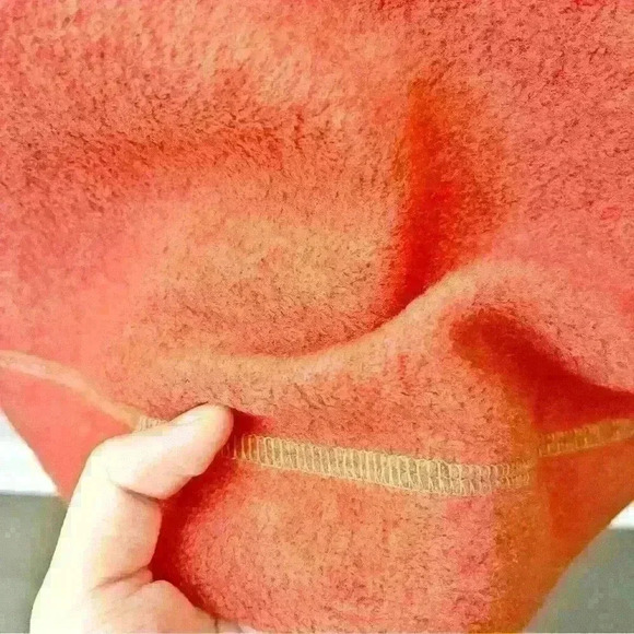 Vintage pastel red foxy crew neck long sleeves  fleece sweatshirts jumper - Picture 11 of 12